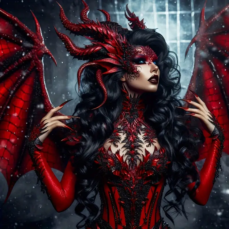 "Beautiful She-Devil" Diamond Art Kit