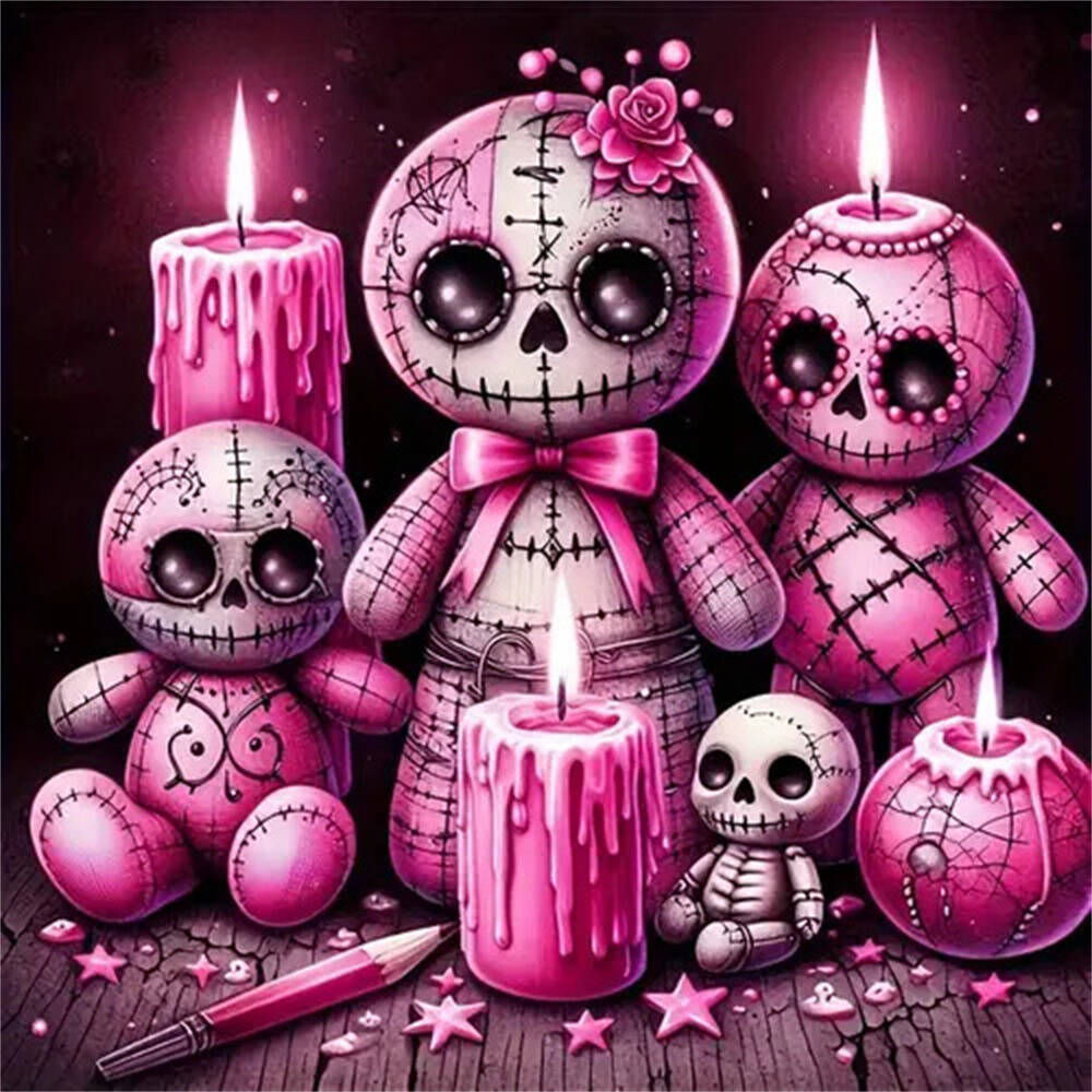 Huacan 5D Horror Gothic Style Scary Dolls Diamond Painting