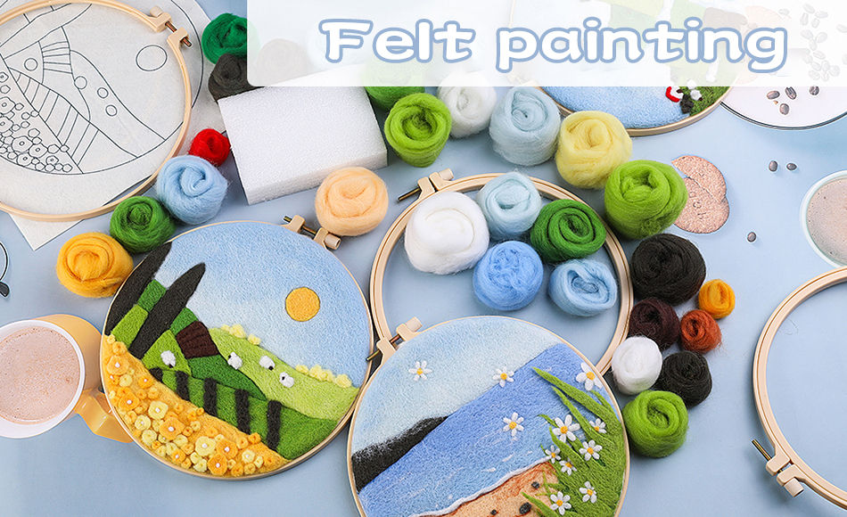 Thumbnail: CHENISTORY Needle Felting Painting Cat Pictures