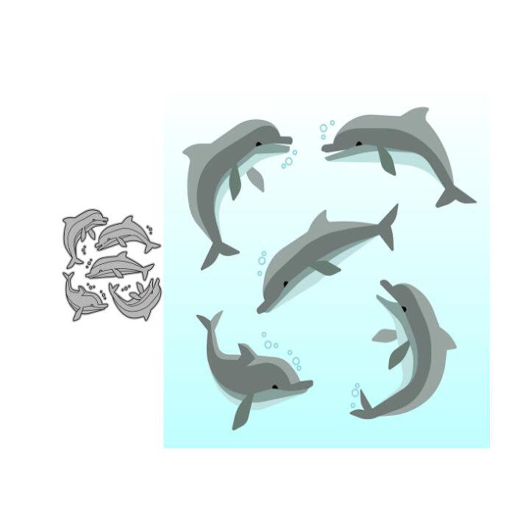 5pcs Dolphin Metal Die Cutting Dies