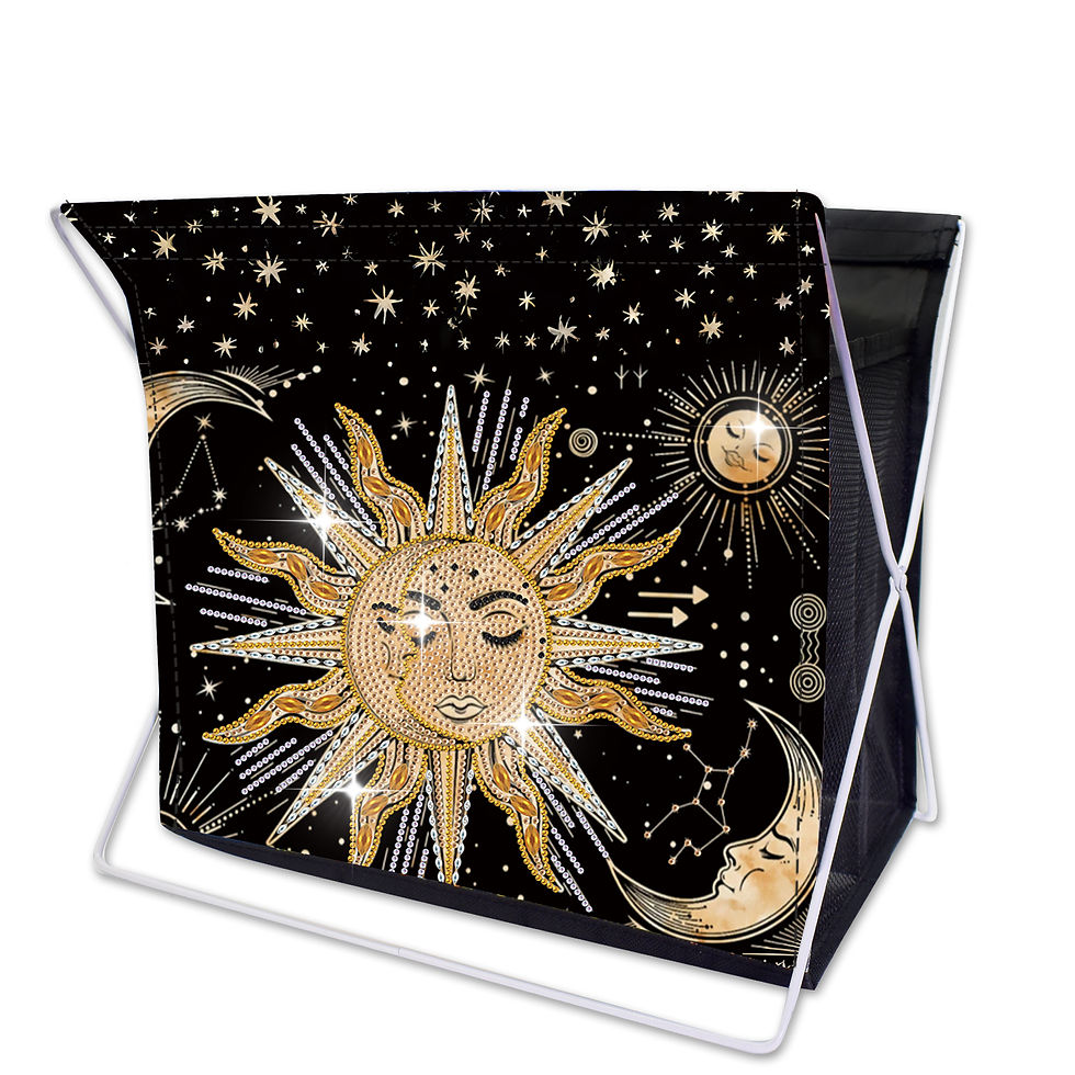 1 set "Sun, Moon & Stars" Diamond Painting, Oversized Canvas Storage Box