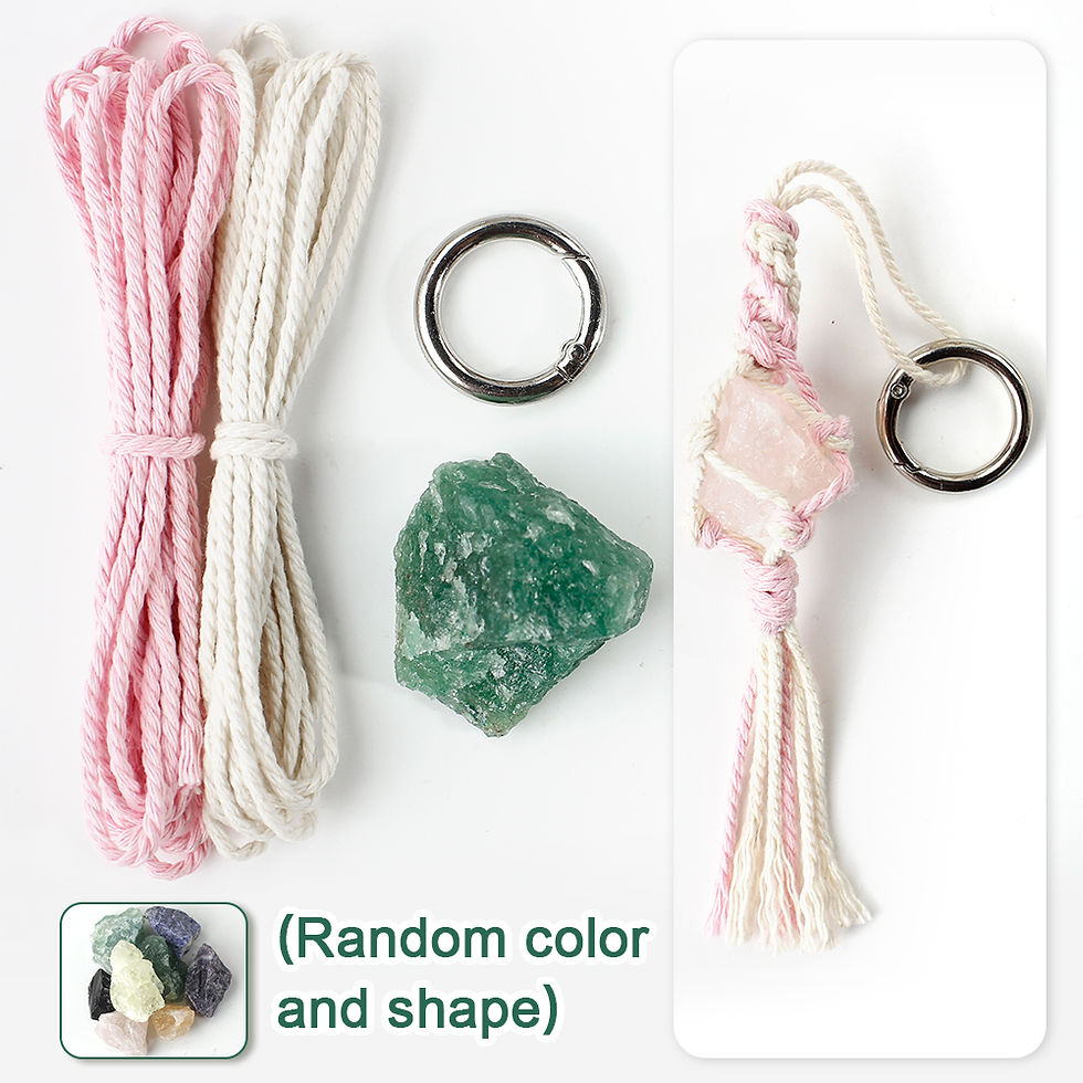 Thumbnail: Beginner-Friendly Tutorial , Macrame and Crystal Keychain