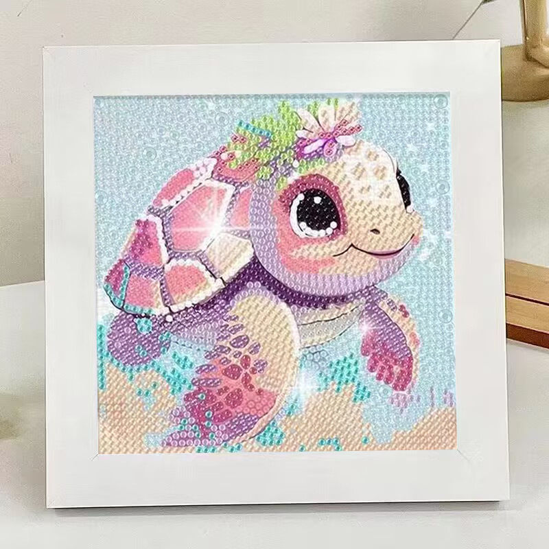 Cartoon Crystal Diamond Children Handmade Full Diamond Turtle