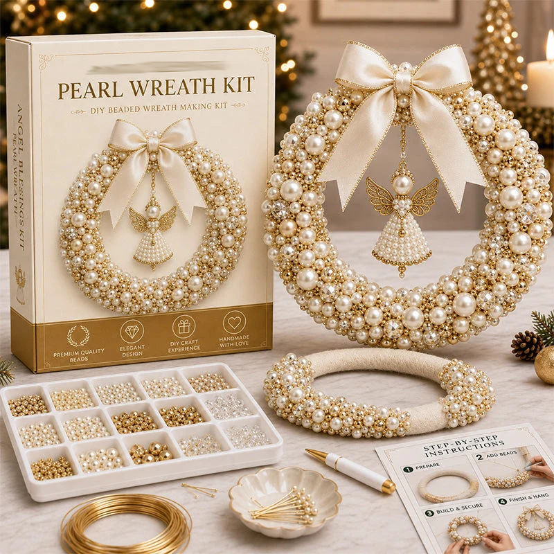 Thumbnail: 1. PEARL WREATH KIT DIY Beaded Christmas Wreath Making Supplies,