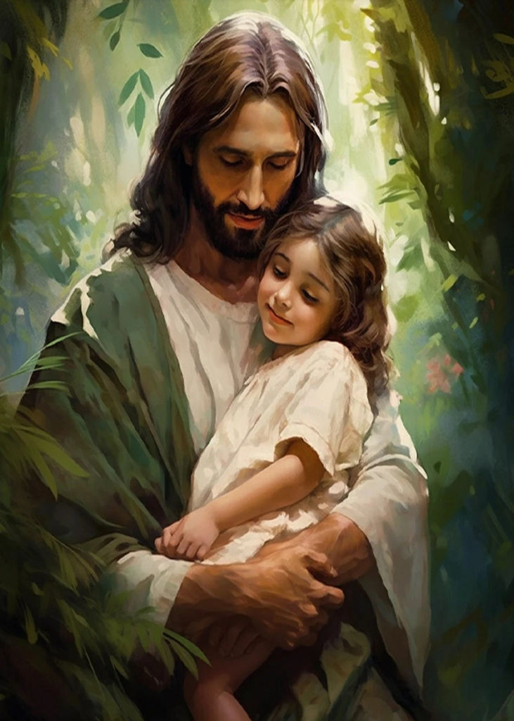 Jesus with Child Diamond Art