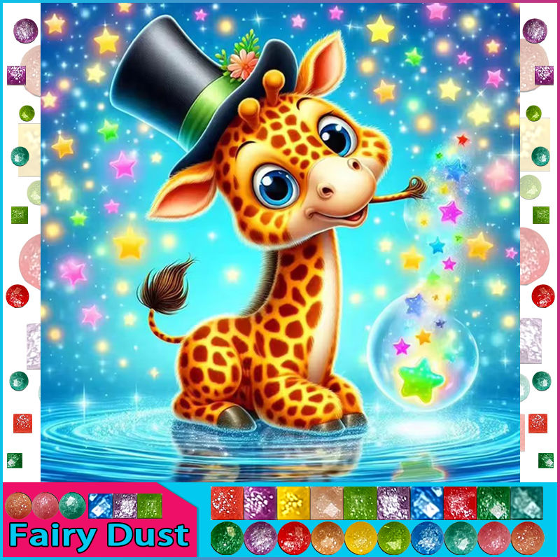 HOMFUN Fairy Dust DIY 5D Diamond Painting "Giraffe"
