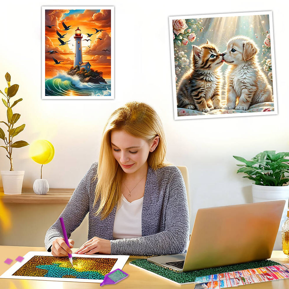 Thumbnail: EverShine 5D DIY Diamond Painting: Penguin and Polar Bear - Best Friends