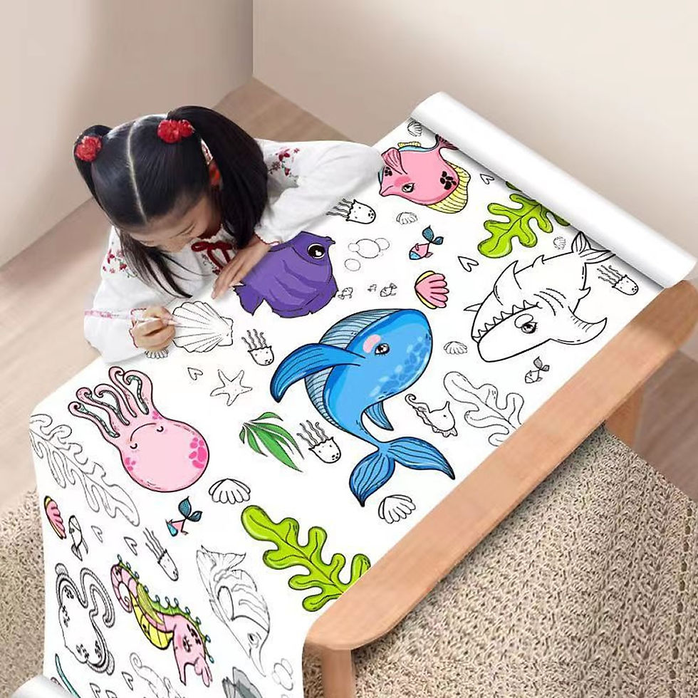 90cm Animal Canvas Children's Roll DIY Colouring Paper Roll