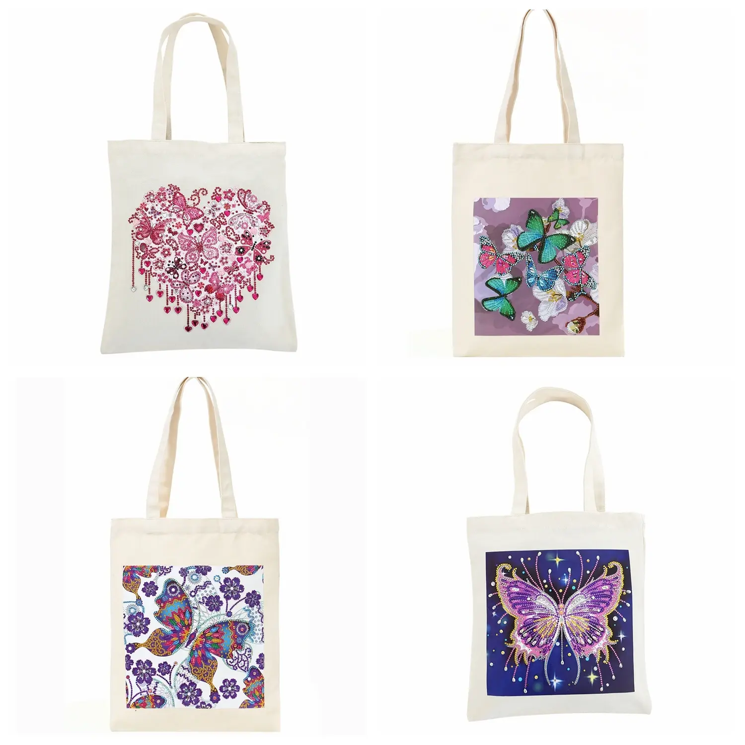 1pc/Set DIY Butterfly Diamond Painting Shopping Bag