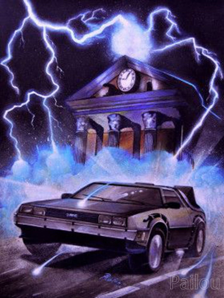 Back To The Future Movie, Car 5D Diamond Painting