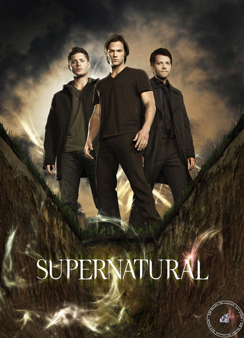 5D DIY AB Drills Diamond Art Painting Supernatural Popular Tv Series