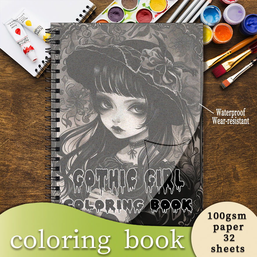 Adult Colouring Book - GOTHIC GIRL
