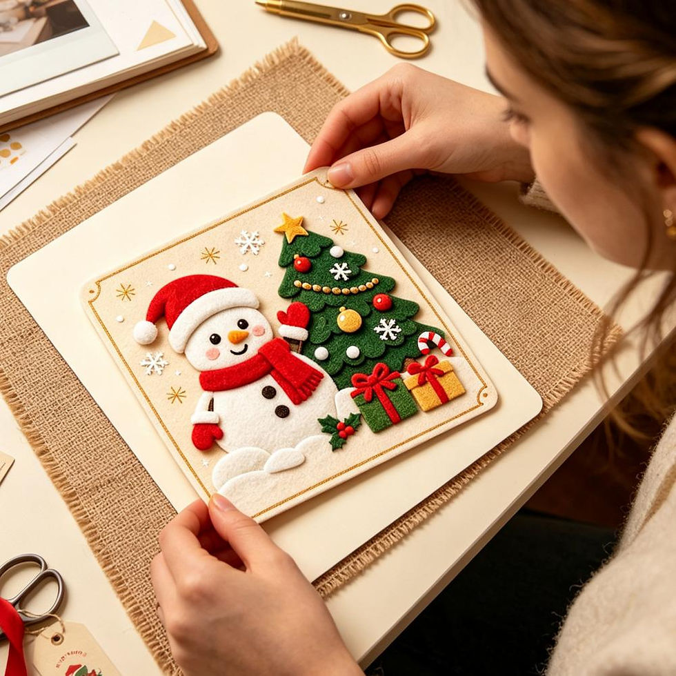 Thumbnail: DIY 3D Layered Christmas Magic Felt Sticker Art Kit for Kids,