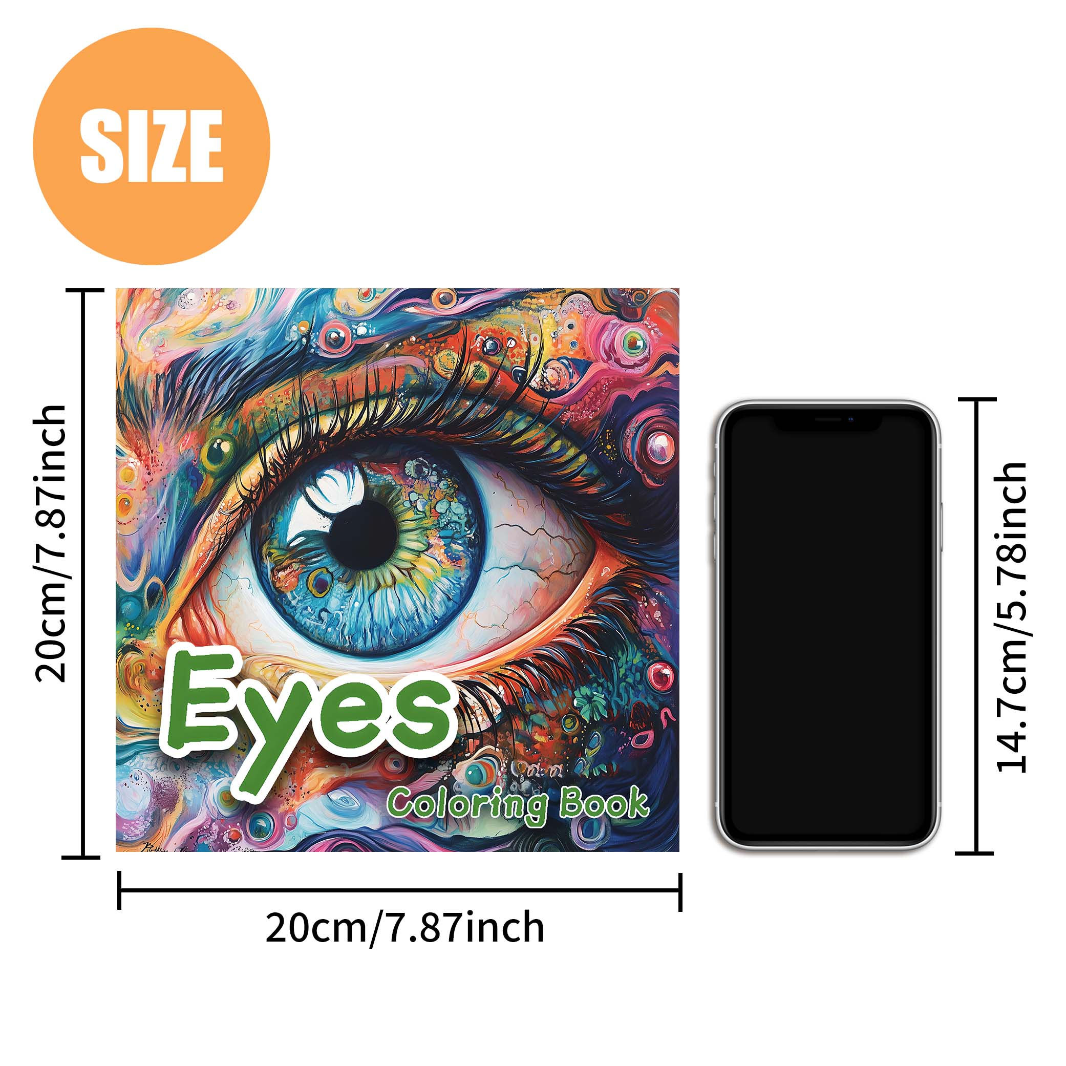 1 PC Self-painting Colouring Book For Adult and Teens: EYES