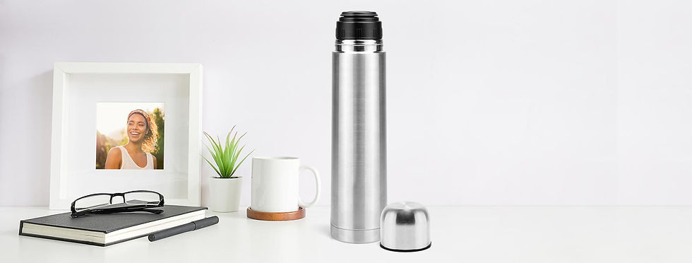 Miniatura: UP-01001 Garrafa Térmica Em Aço Inox Com Tampa E Bolsa - 1L