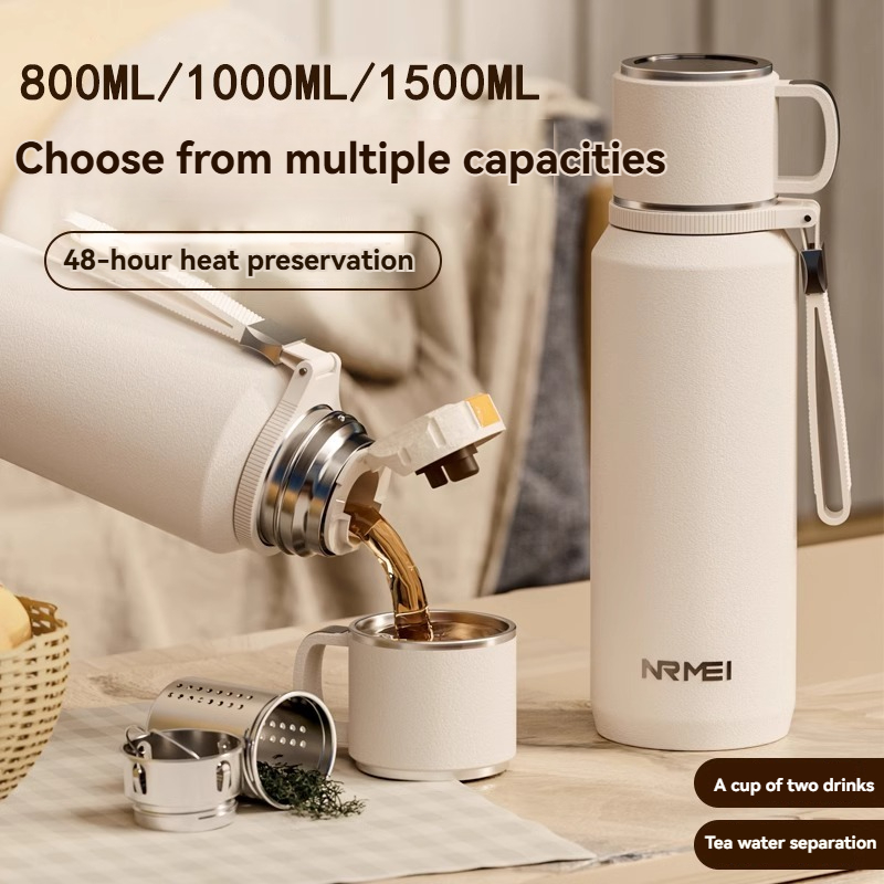  Unmatched Prices 1.5L Thermos water bottle Stainless Steels Vacuum Flask Hot Coffee tea Water Heat Preservation Bottles Cold Tumbler drinkware