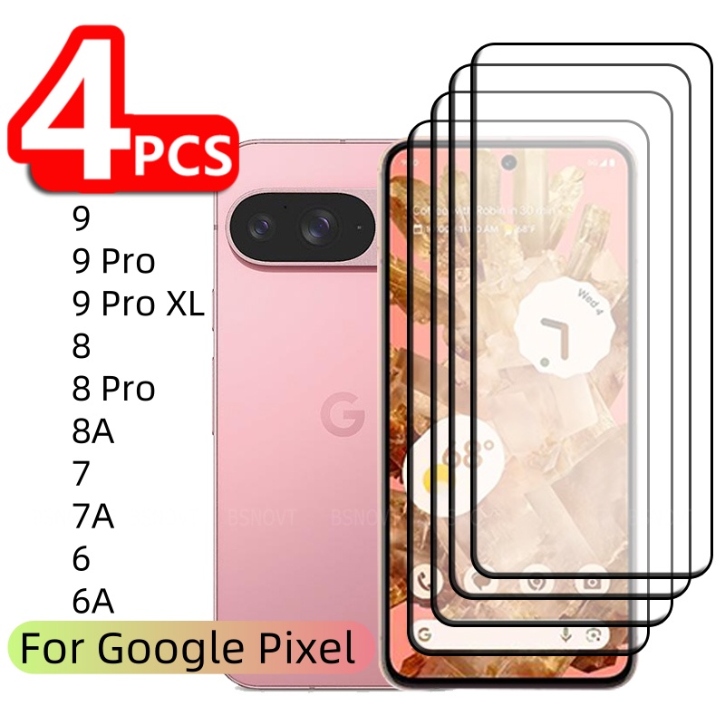 Don’t Wait! 1/2/3/4PCS For Google Pixel 9 Glass Pixel 9 Pro Glass Full Cover 9H Screen Protector Google Pixel 9 Pro XL 7 7A 6 6A 8 8A 8 Pro