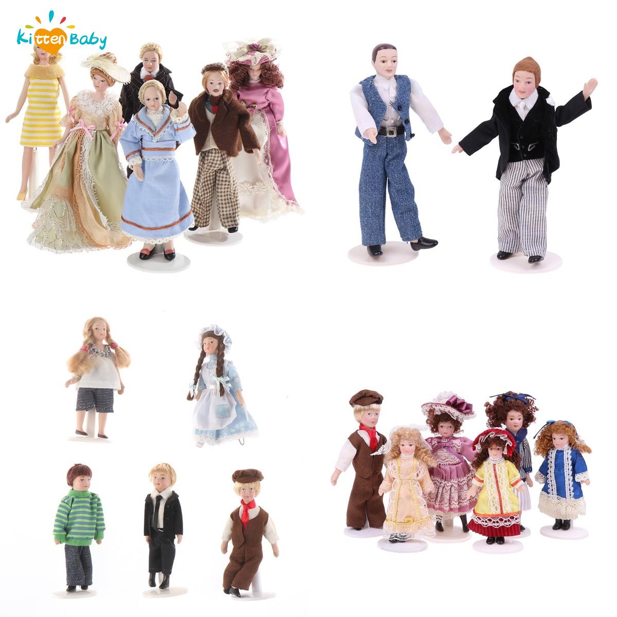 Your Wallet Will Thank You! 1/12 Dollhouse Miniature Porcelain Doll People Model Beautiful Youth Boy Girl Decor Doll House Toy