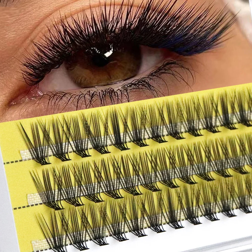 Blazing Hot Discounts 1 box/60 Bundle 20D L-type Eyelashes Extension Natural 3D Russian Indiviual Eyelash cluster Makeup Tools mink lashes Wholesale