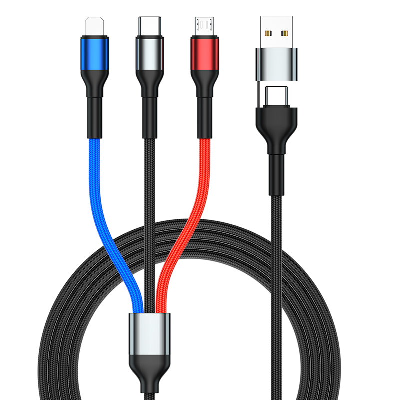  Today’s Top Offers 1.2M 6 IN1 PD USB Universal Fast Charging 3A Type Usb C Micro 3 in 1 Phone Data Charger Cable for Phone  Smartphone Tablet