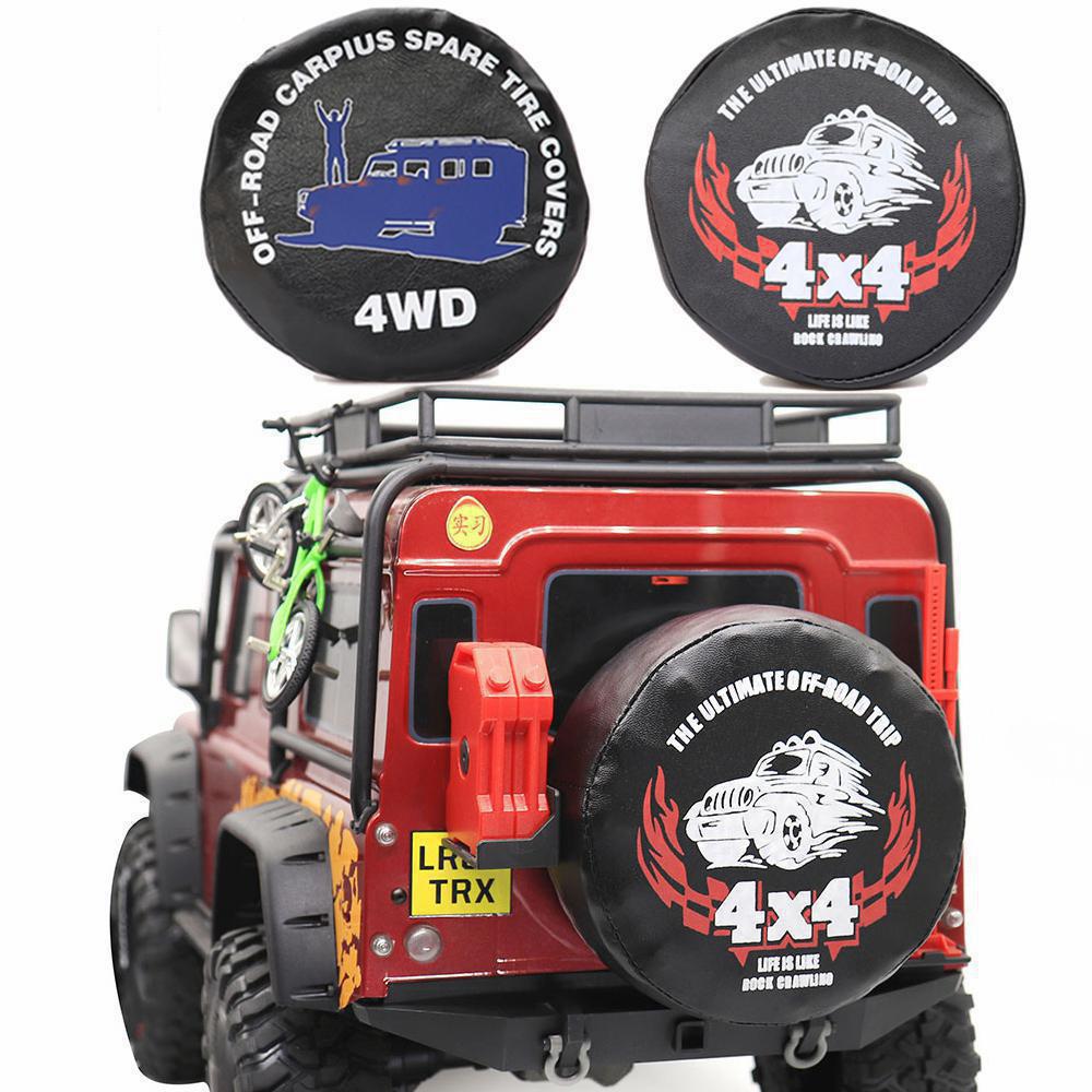 Limited Stock 1/10 Scale 110-120mm 1.9" Wheels PU Leather Spare Tire Cover for RC Crawler Axial SCX10 Capra RGT 86100 TRX4 TRX6 D90