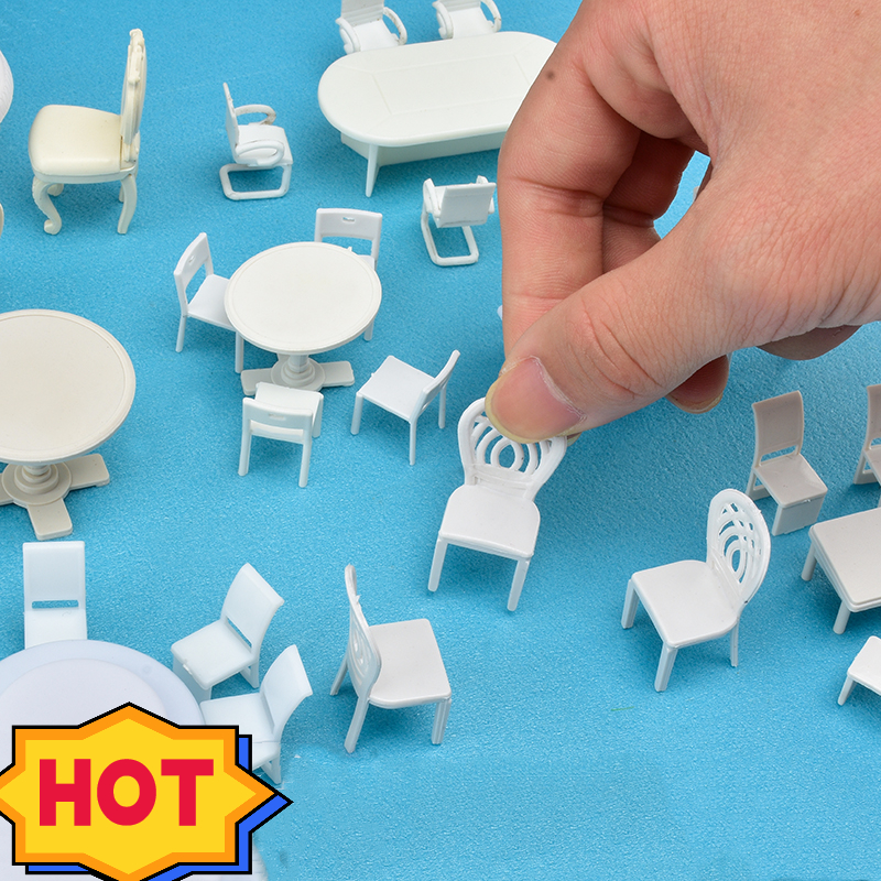  Last-Chance Deals 1/25 1/50 1/75 1/100 Miniatures for Scale Model Building Interior Scene Dollhouse Furniture Model Table Chair Construction Toy