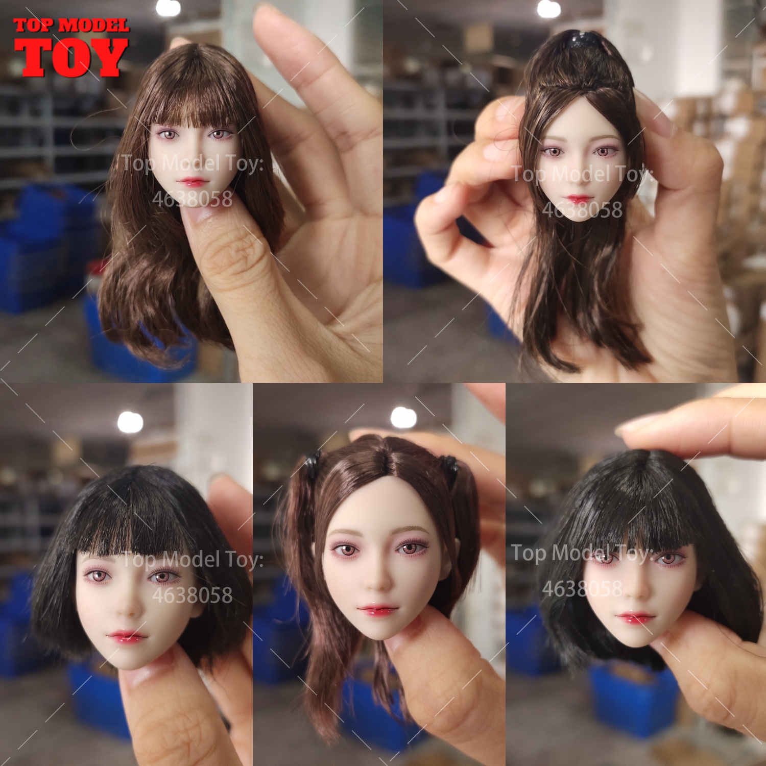  Steals & Deals 1/6 Scale Asian Girl Mandy Movable Eyes Head Carving Model Fit 12