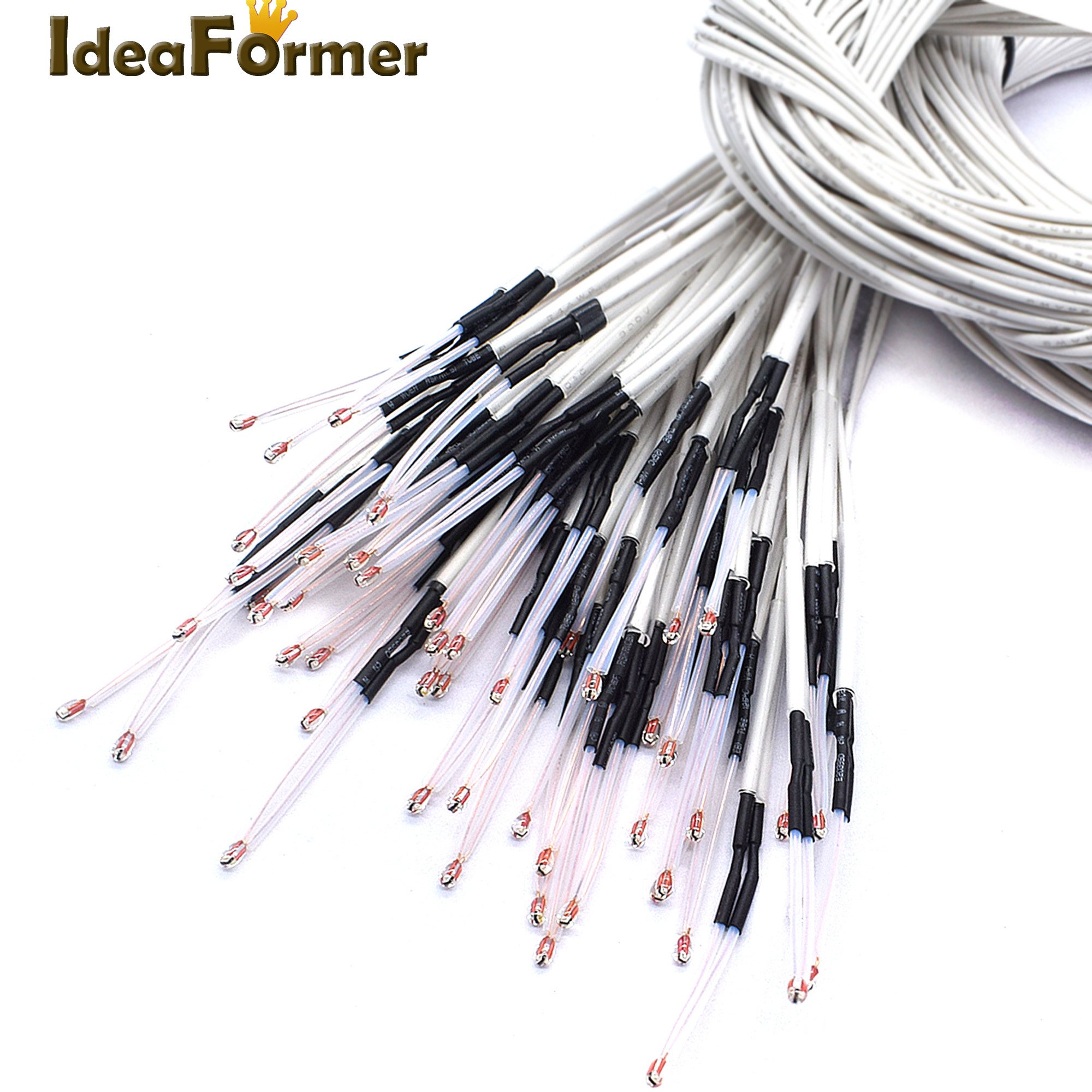 Best Value Ever! 1/5Pcs 100K Ohm Resistor NTC 3950 Thermistor Thermal Sensors No/Dupont/XH2.54 Terminal With 1 Meter Cable 3D Printer Parts