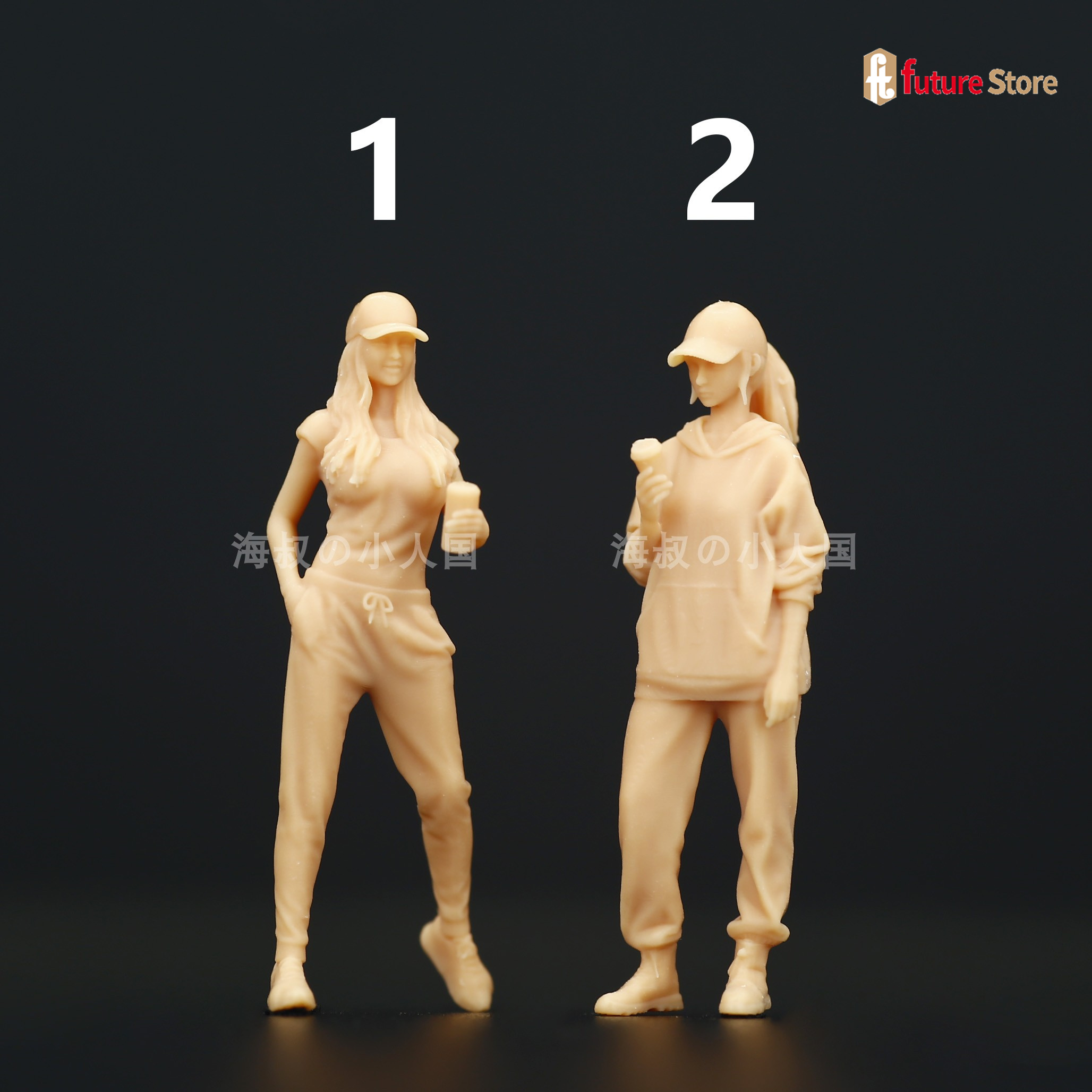  Score Big! 1/64 1/43 A310 Leisure Beauty Girl drinking Coffee Miniatures Figures Diorama Sand Table Scene Props Creative Photograph Model