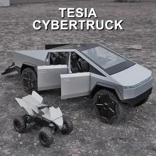 The  Act Fast! 1/32 Teslas Cybertruck Pickup Alloy Car Model Diecast Metal Off-road Vehicles Truck Car Model Sound  Light Childrens Toy Gift You've Been Waiting For