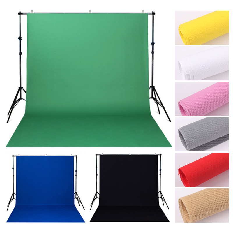 Shop & Save Big! 1.6Mx2M/3M/4M Photography Photo Studio Simple Background Backdrop Non-woven Solid Color Green Screen Chromakey 10 color Cloth
