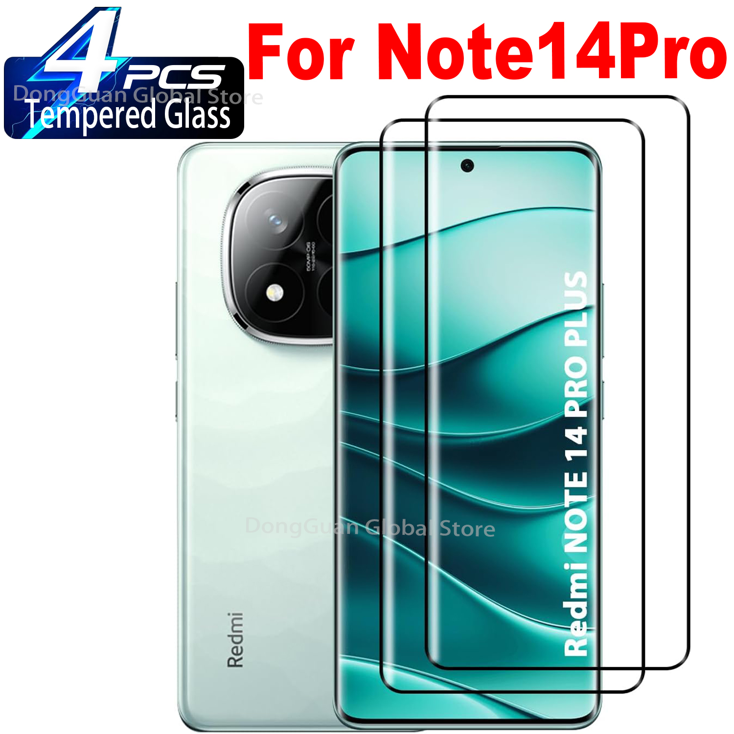 The Ultimate Sale 1/4Pcs 3D Tempered Glass For Xiaomi Redmi Note 14 Pro Plus Screen Protector Glass Film