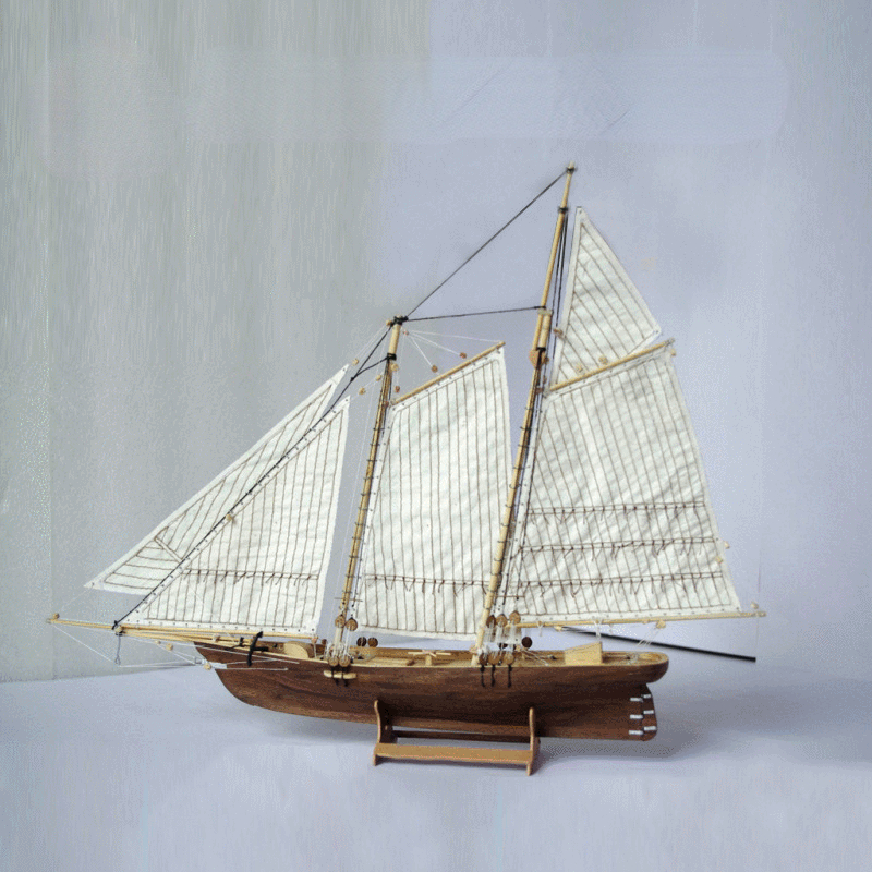  Elevate Your Shopping Game 1/120 DIY Wooden Assembly Sailboat Model Kit Classic Sailboat Laser Cutting Technology Puzzle Toy