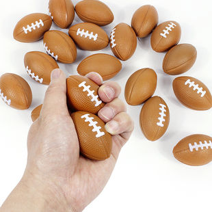 Get Your Hands on the Stylish  Exclusive Price Drops 1/20Pcs Brown Rugby Bouncy Balls Toy Boys Sports Theme Party Decor Jumping Solid Elastic Rubber Anti Stress Ball Happy Party Toy Now