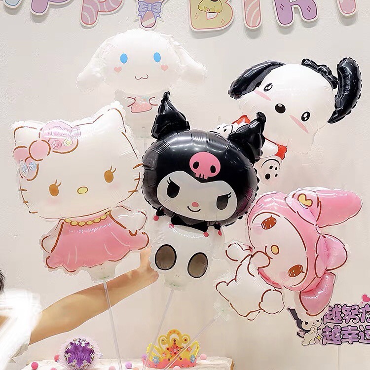  Surprise Savings 1 Set Kuromi Balloon Cute Cartoon Anime My Melody Cinnamoroll Girl&Child Party Decoration Room Decoration Kawaii Holiday Gifts