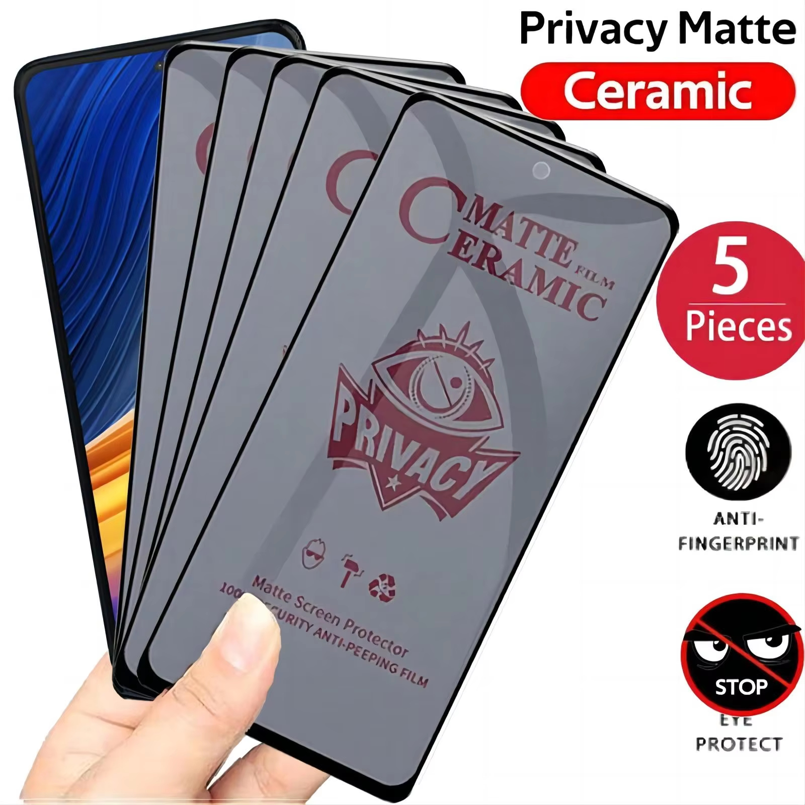 Save Like a Pro 1-5PCS Matte Ceramic Privacy Screen Protectors For Samsung S25 S24 Ultra S23 S22 S21 S20 Plus FE M53 M34 M31 A55 A35 A25 A10 5G
