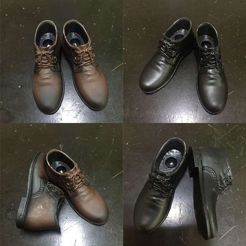  Affordable Prices 1/6 Male Leather Shoes Model Black Brown High Upper Boots Fit 12" Detachable Feet Action Figure Body Doll