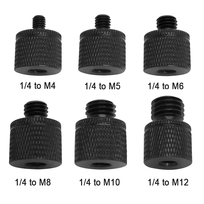 Limited Stock 1/4-20 to M4 M5 M6 M8 M10 M12 Conversion Screw Projector Bracket Adapter Ballhead Camera Tripod Photography Conversion Screw