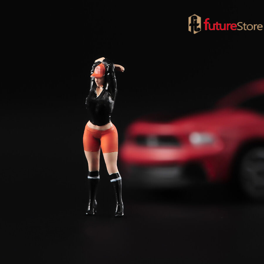  Sky-High Savings 1/64 Female Solider Fitness Beauty Girl Scene Props Miniatures Figurines For Sands Cars Vehicles Toys Decoration