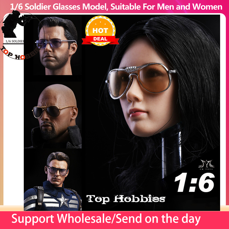 Final Hours to Save! 1/6 Hot Toys Mini Sunglasses Model MK47 YMtoys 1/6 Soldier Model Glasses PVC+ABS For 12"Action Figure Headsculpt Body Accessory