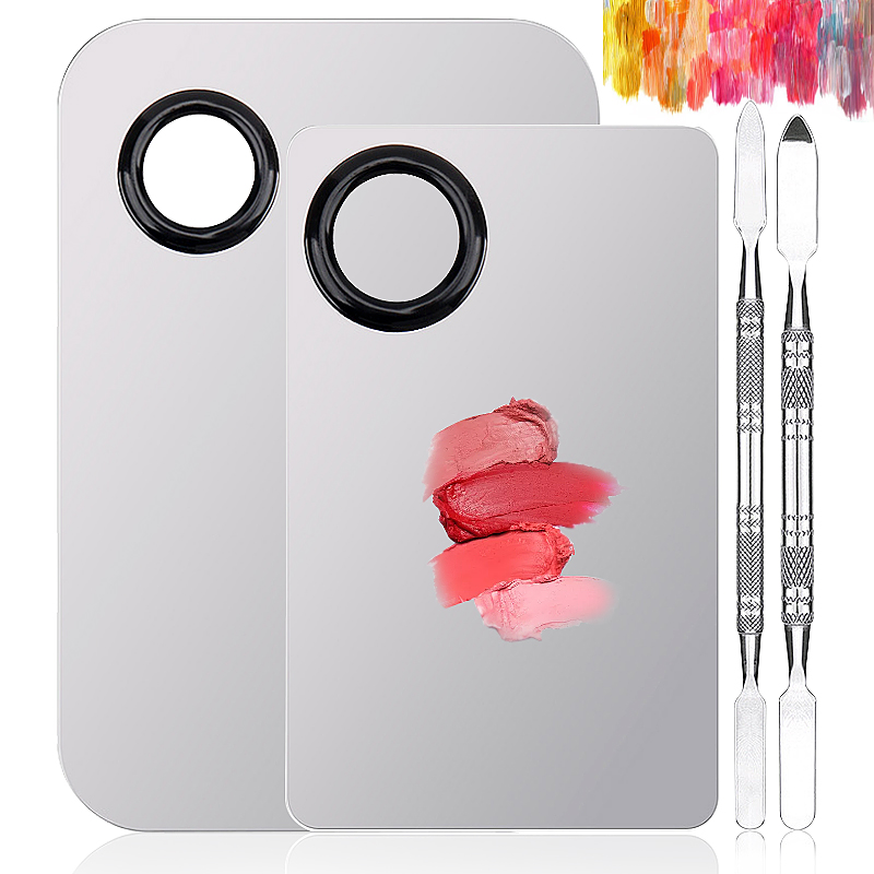  Hottest Offers 1 Set Palette Spatula Kit Stainless Steel Mixing Gel Foundation Eye Shadow Stick Nail Art Makeup Cosmetic Manicure Tools