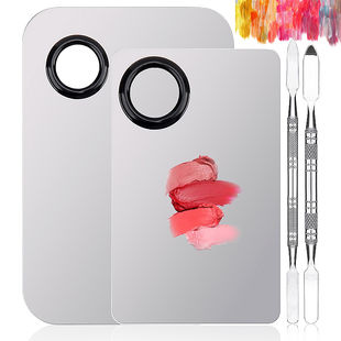 Discover the Remarkable Hottest Provides 1 Ensemble Palette Spatula Kit Stainless Steel Mixing Gel Foundation Eye Shadow Stick Nail Art Makeup Cosmetic Manicure Tools for Your Wardrobe