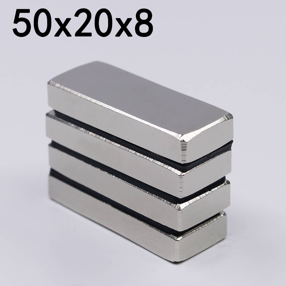  Today’s Top Offers 1/2/5Pcs 50x20x8 Neodymium Magnet 50mm x 20mm x 8mm N35 NdFeB Block Super Powerful Strong Permanent Magnetic imanes