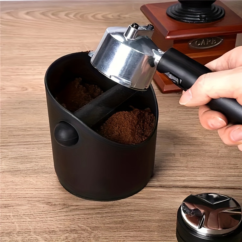 Score Now! 1 Coffee Grounds Trash Can Coffee Tapping Box with Shock Absorption and Durability, Detachable Tapping Rod and Anti Slip Base