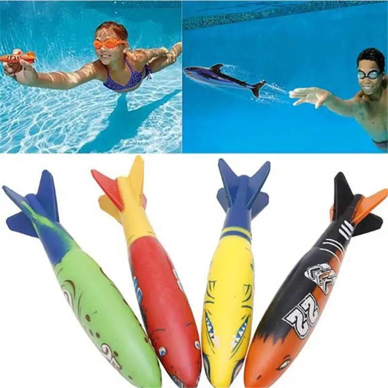  Shopper’s Favorites 1/3PCS Torpedo Rocket Throwing Toy Swimming Pool Diving Games Children Underwater  Stick