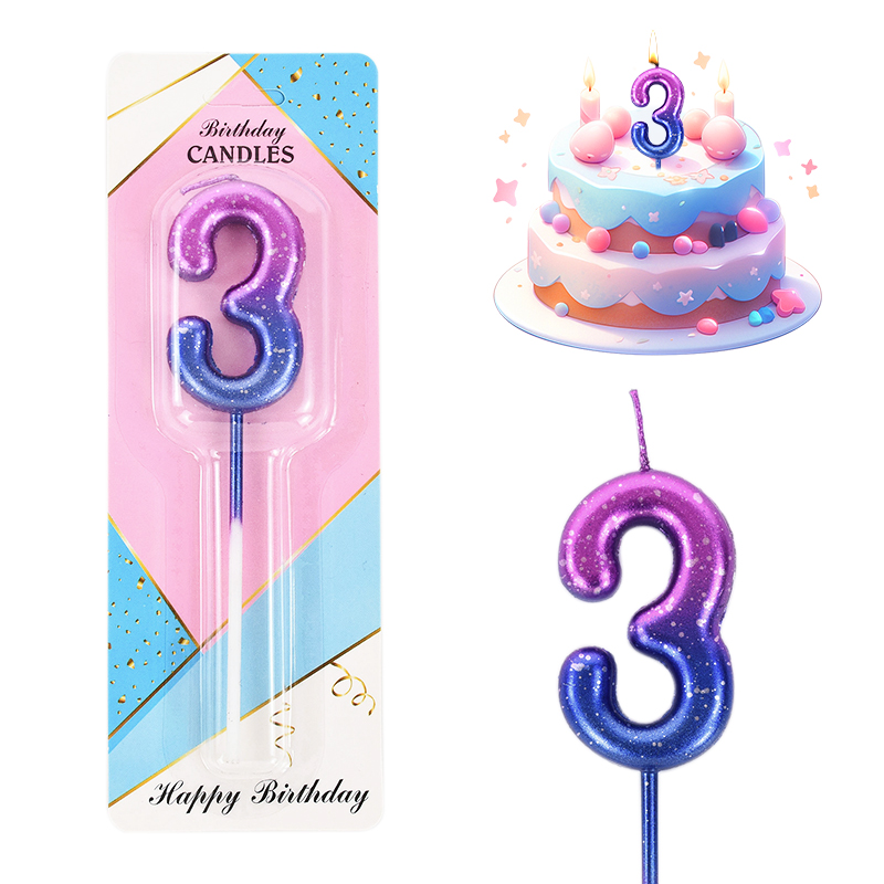 Fire Sale 0-9 Numbers Birthday Cake Candle Toppers for Kids Girl Boy Baby 1st Birthday Party Cake Decoration DIY Baking Tools Supplies