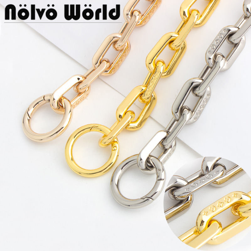Big Savings 1-5 Pcs Metal Chain Shoulder Strap Chain and Spring Buckle Replaceable Leather Handles for Bag Shoulder Bag Handbags Accessories
