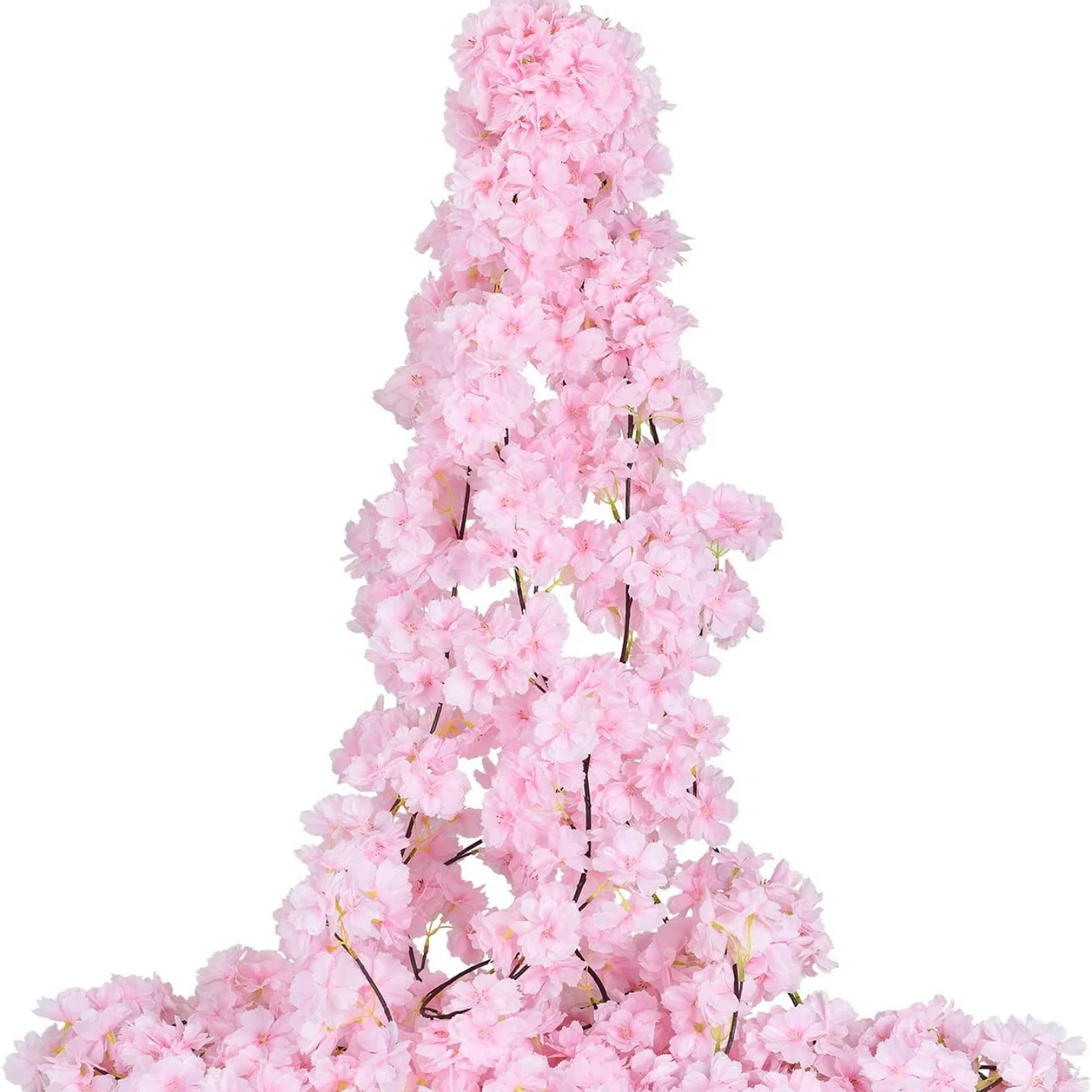 Rock-Bottom Prices 1.8M 135 Head Artificial Cherry Blossom Rattan Hanging Vine Cherry Blossom Flowers Garland for Home Garden Wedding Party Decor