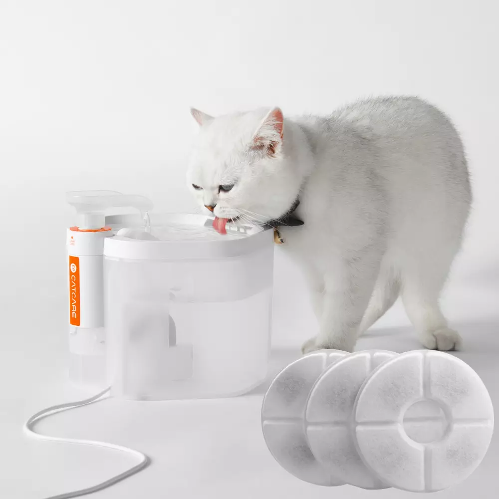 Get More for Less 1/4Pcs Automatic Pet Cat Water Fountain Dog Water Dispenser Cat Water Fountain Activated Carbon Replacement Filter For 1.6L