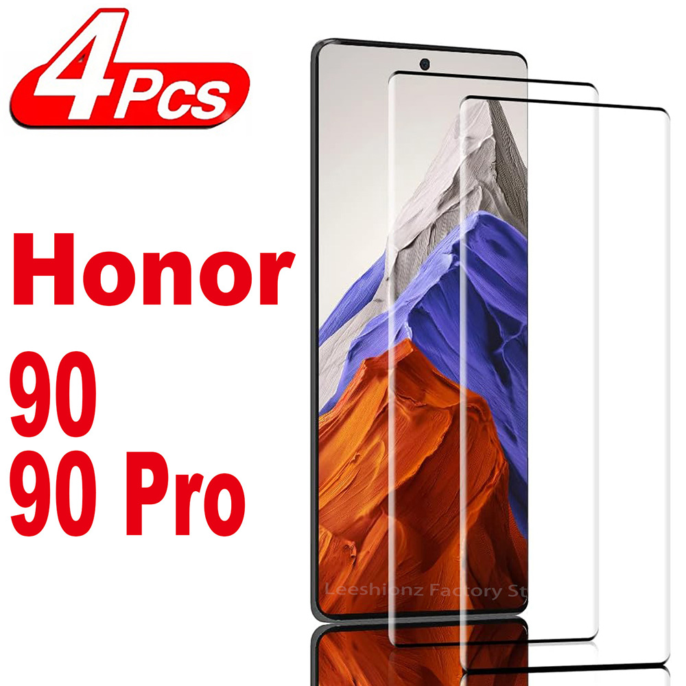 Can’t-Miss Deals 1/4Pcs 3D Screen Protector Glass For Honor 90 90Pro Tempered Glass Film